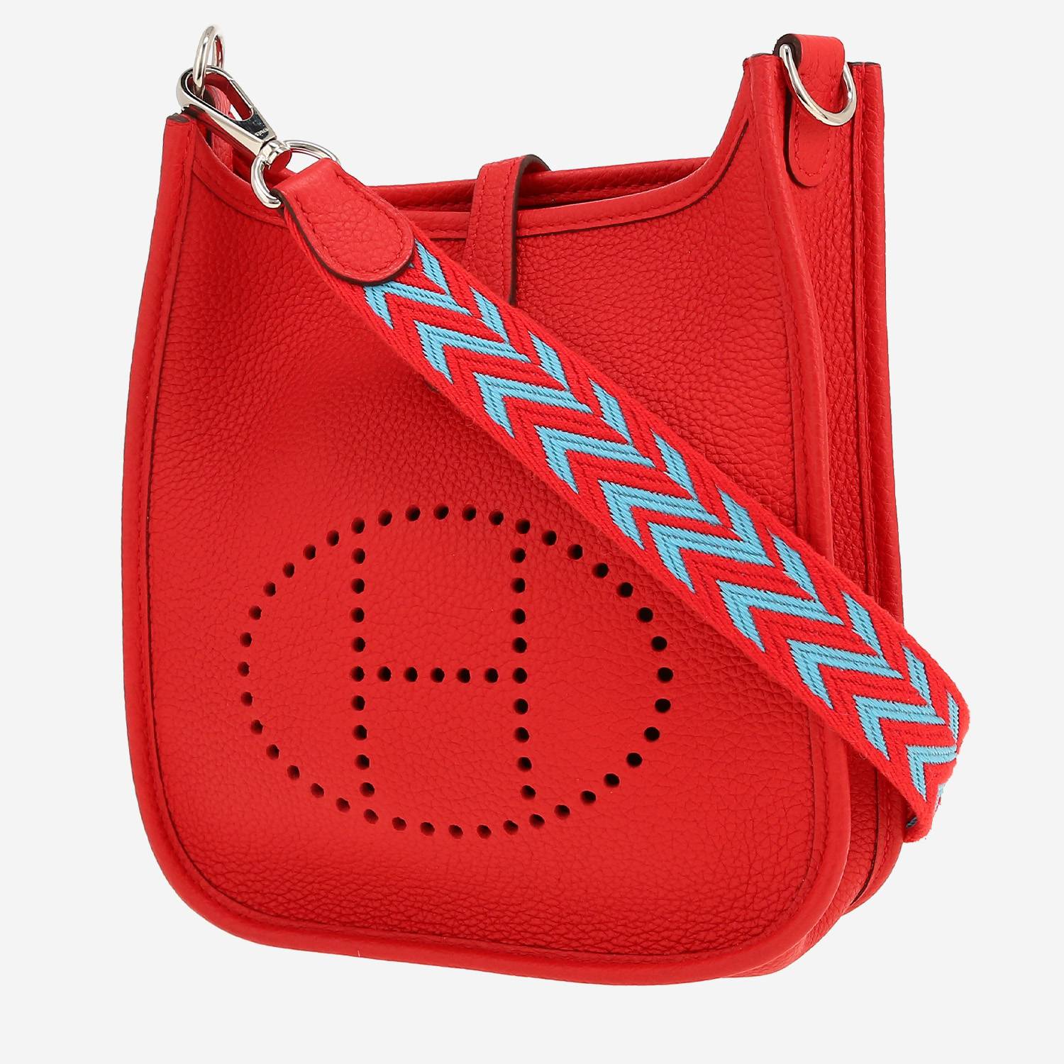 Borsa a tracolla Hermès  Mini Evelyne in pelle taurillon clemence rossa
