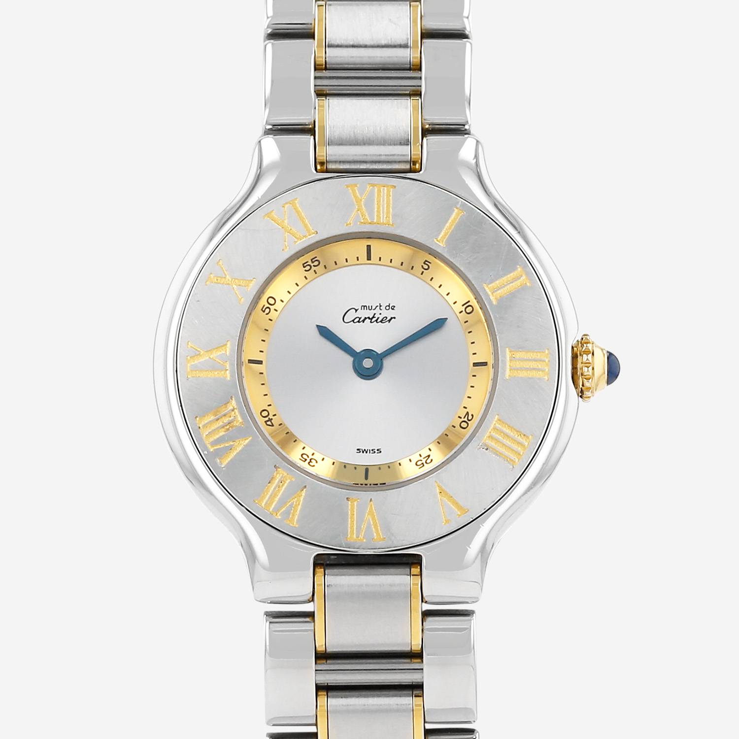Reloj Cartier Must 21 de acero y oro chapado Ref: Cartier - 1340  Circa 1990