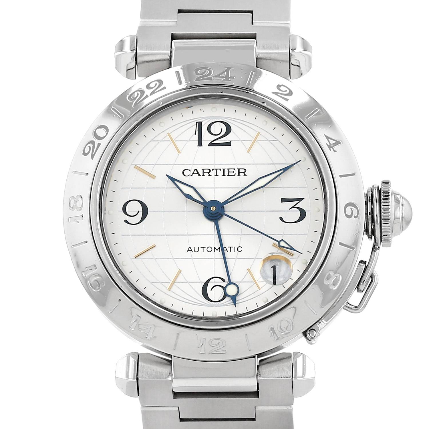 Cartier Pasha  in stainless steel Ref: Cartier - 2377  Circa 2000