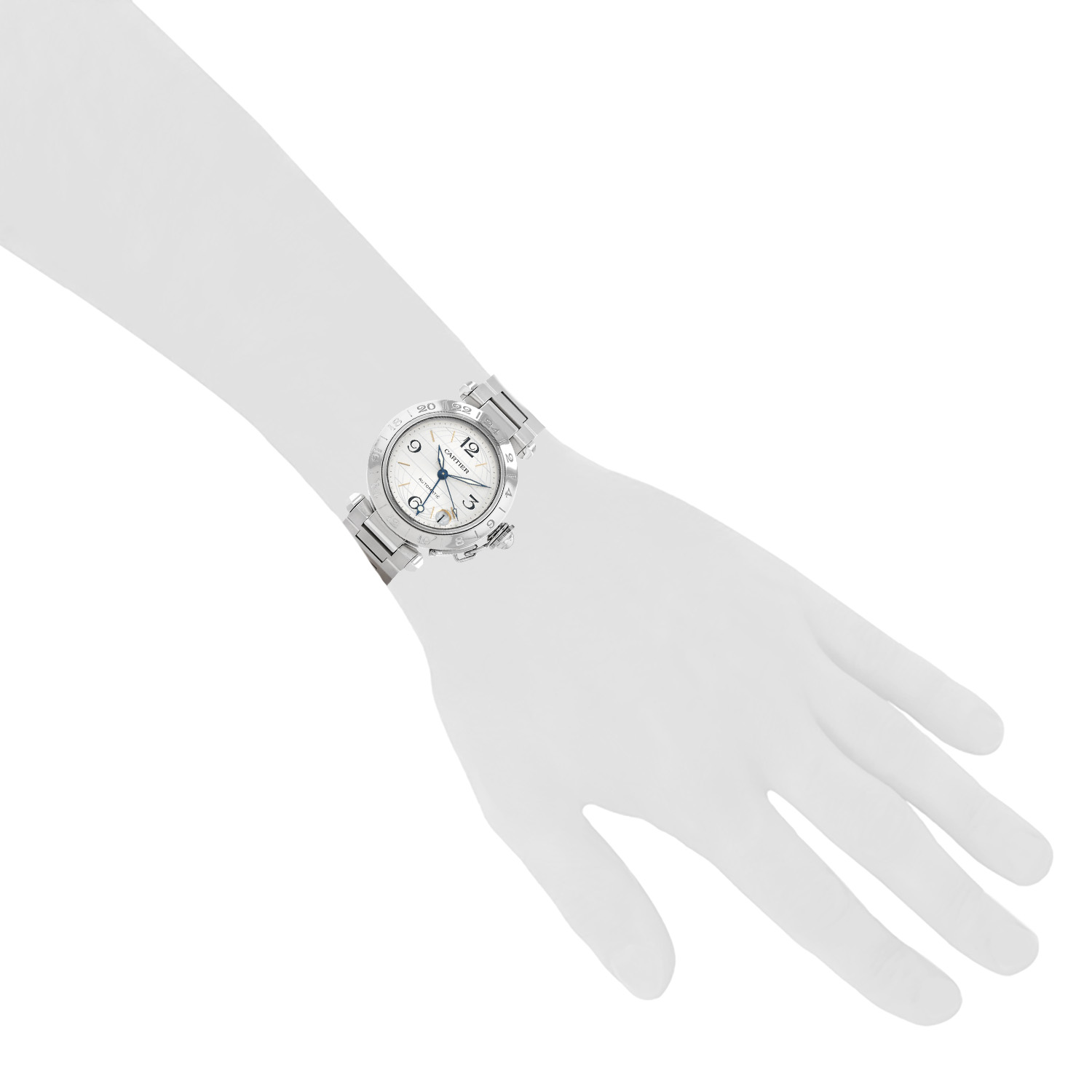 Cartier Pasha  in stainless steel Ref: Cartier - 2377  Circa 2000 - Detail D1