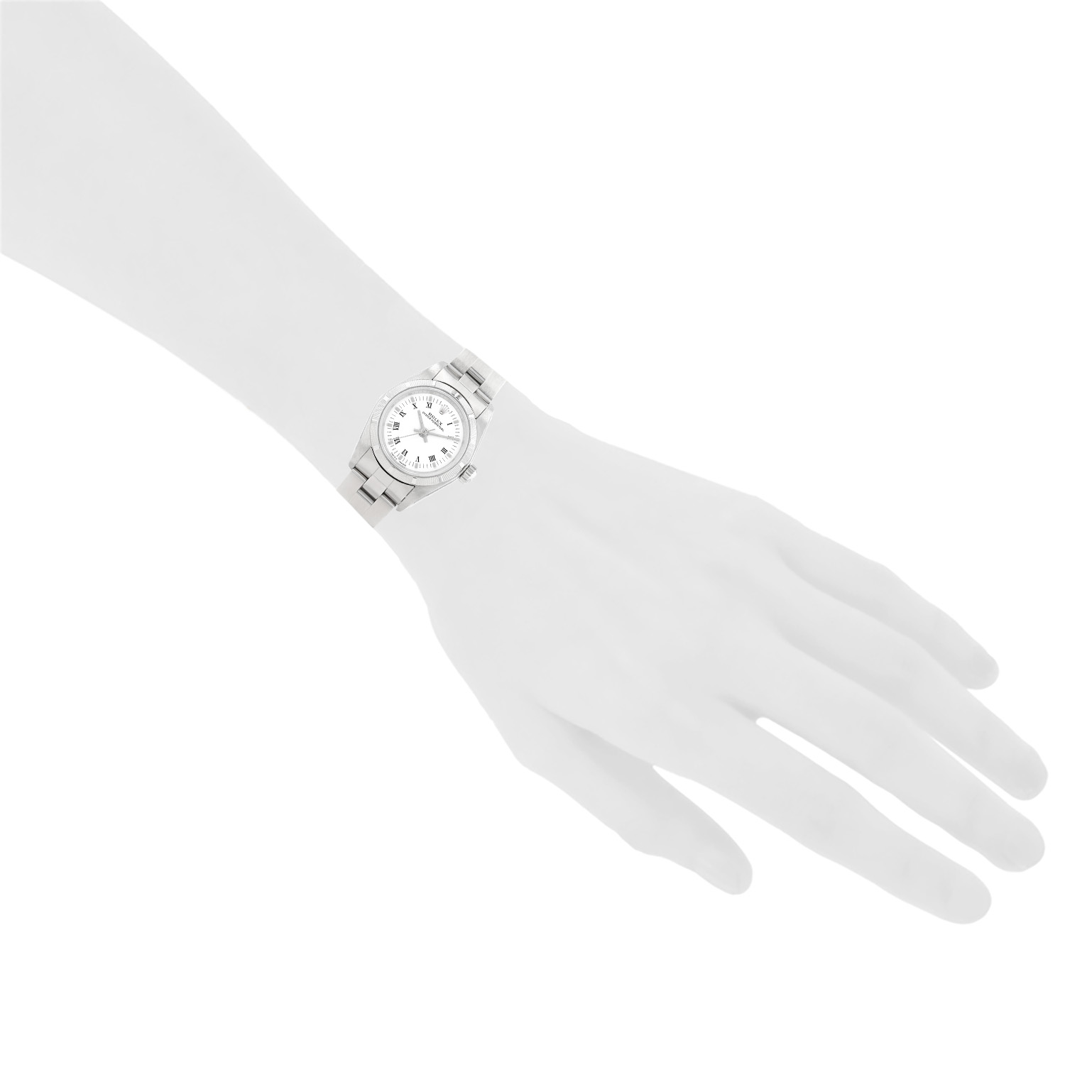 Montre Rolex Lady Oyster Perpetual en acier Ref: Rolex - 76030  Vers 2001 - Detail D1