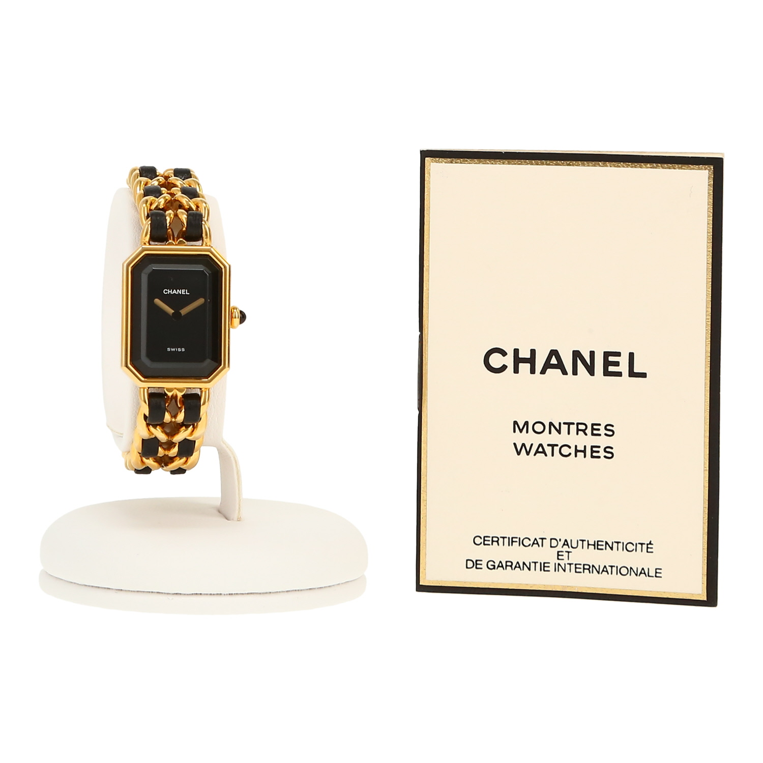 Reloj Chanel Première talla M  de oro chapado Circa 1990