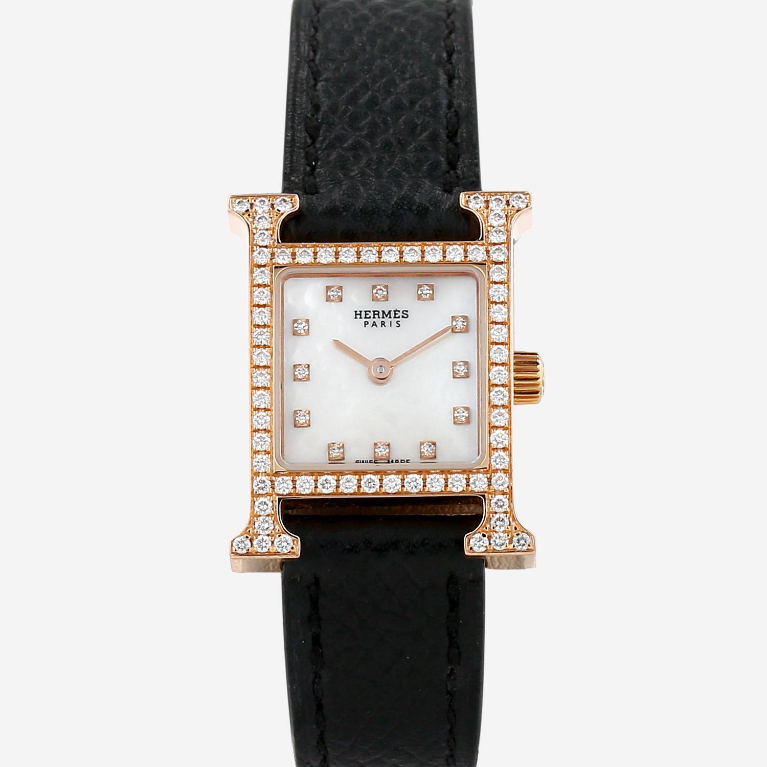 Montre Hermès Heure H mini Ref : HH1.171 en or rose Vers 2020