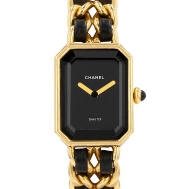 Montre Chanel Première taille M  en plaqué or Vers 1990