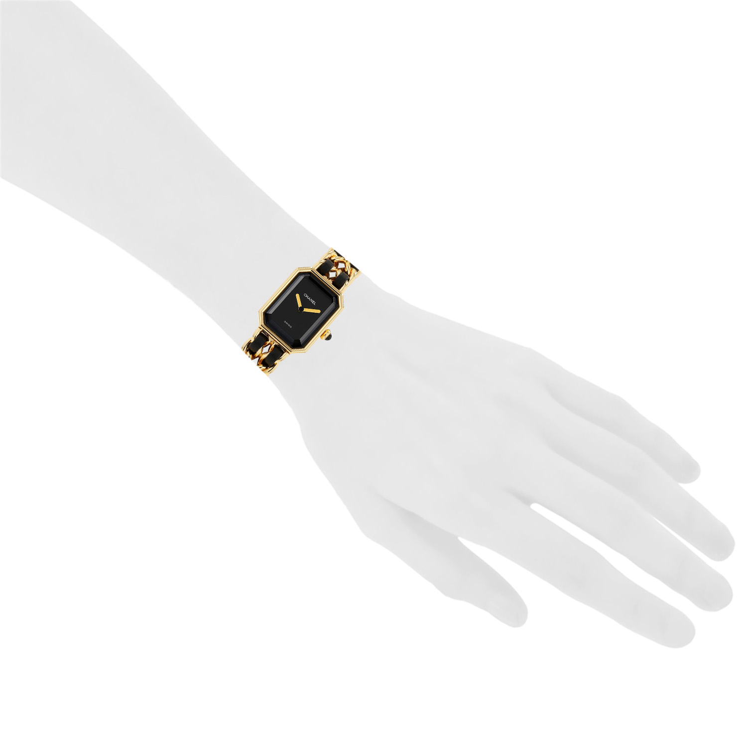 Reloj Chanel Première talla XL  de oro chapado Circa 1990 - Detail D1