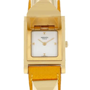 Montre Hermès Médor en plaqué or Vers 1990
