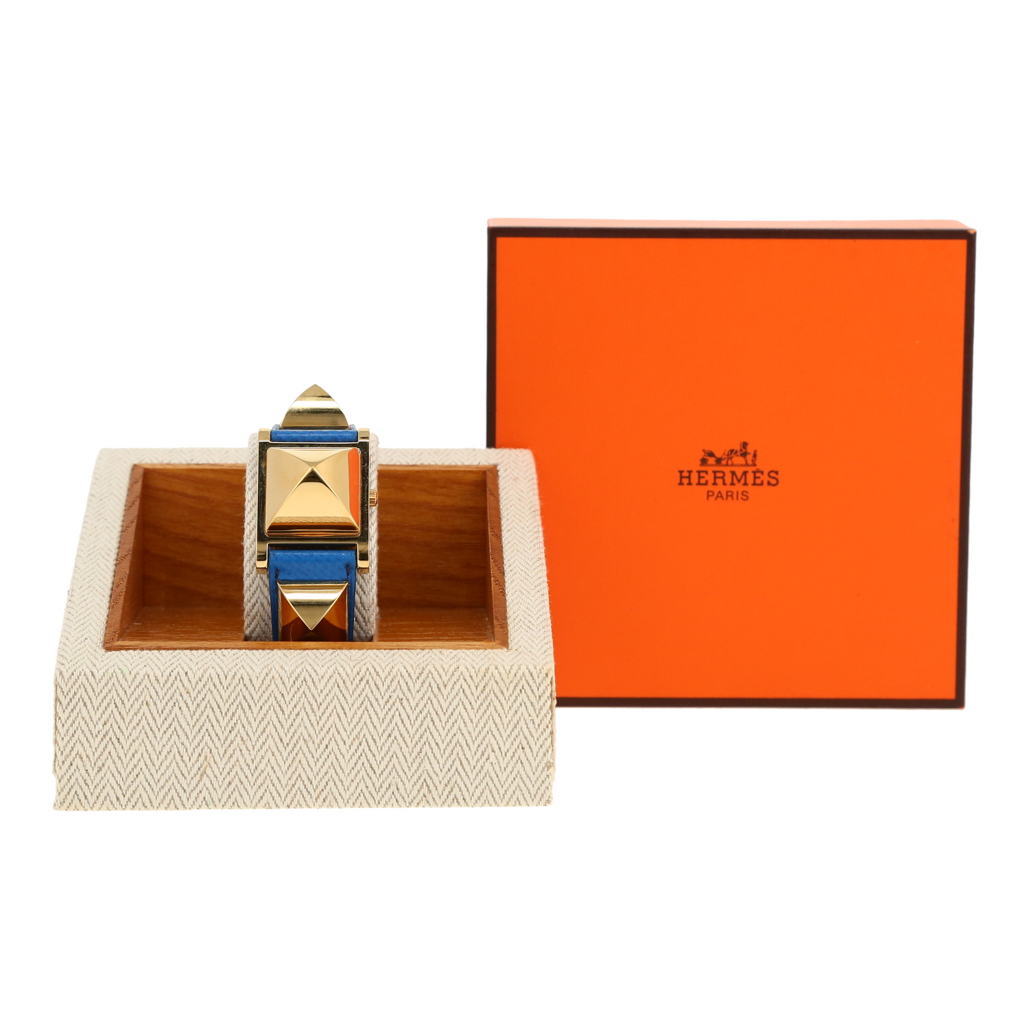 Montre Hermès Médor en plaqué or Vers 2000