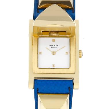 Montre Hermès Médor en plaqué or Vers 2000