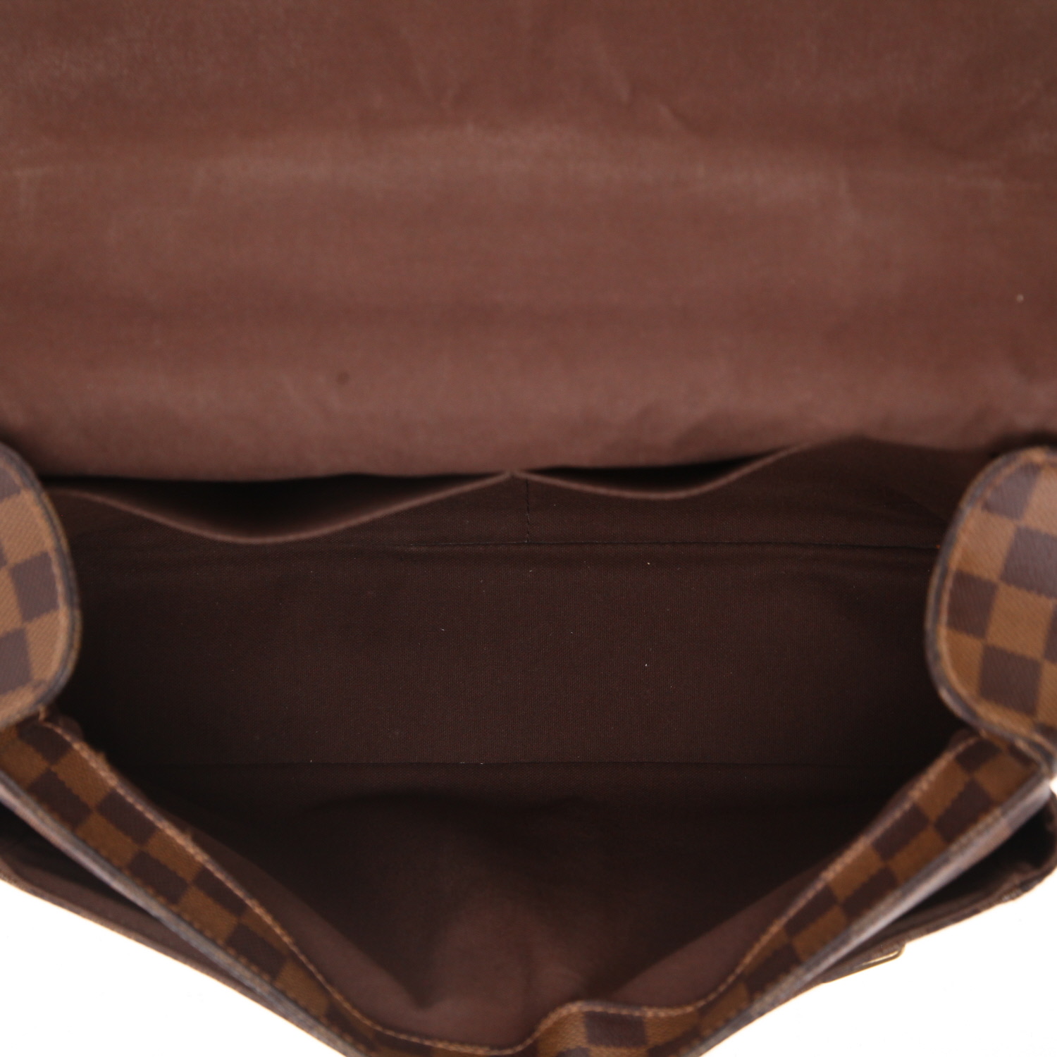 Borsa a tracolla Louis Vuitton  Messenger in tela a scacchi ebana e pelle marrone - Detail D3