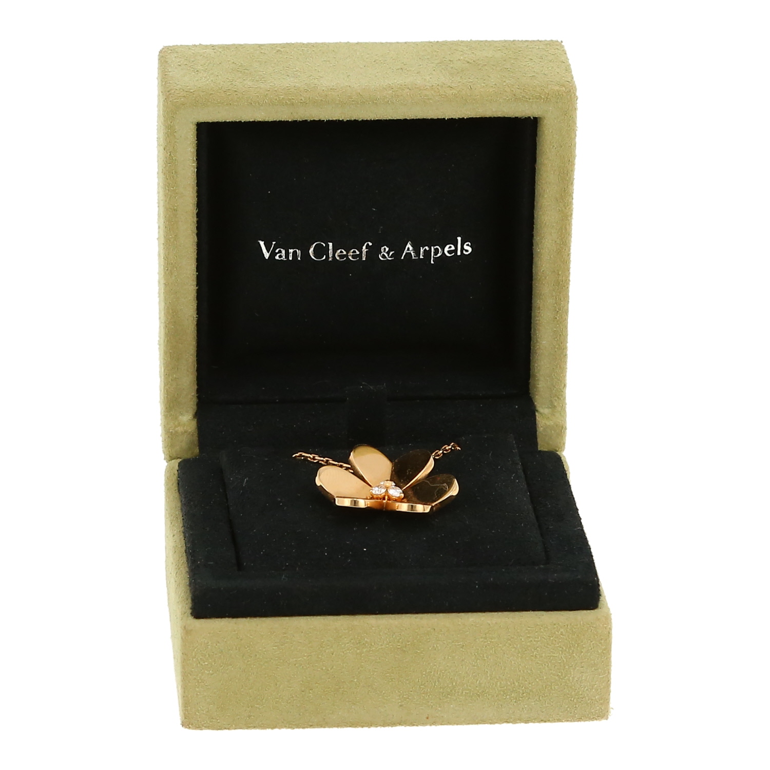 Van Cleef & Arpels Frivole large model pendant in yellow gold and diamonds - Detail D2