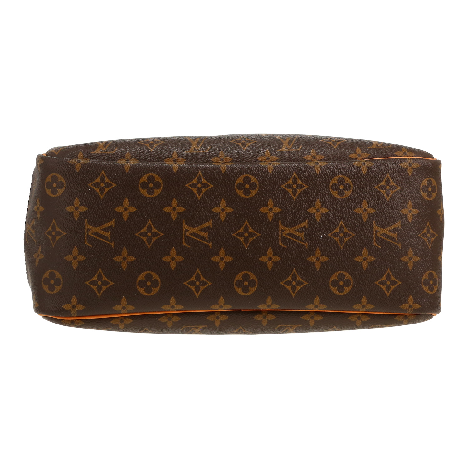 Sac à main Louis Vuitton  Deauville en toile monogram marron et cuir naturel - Detail D1