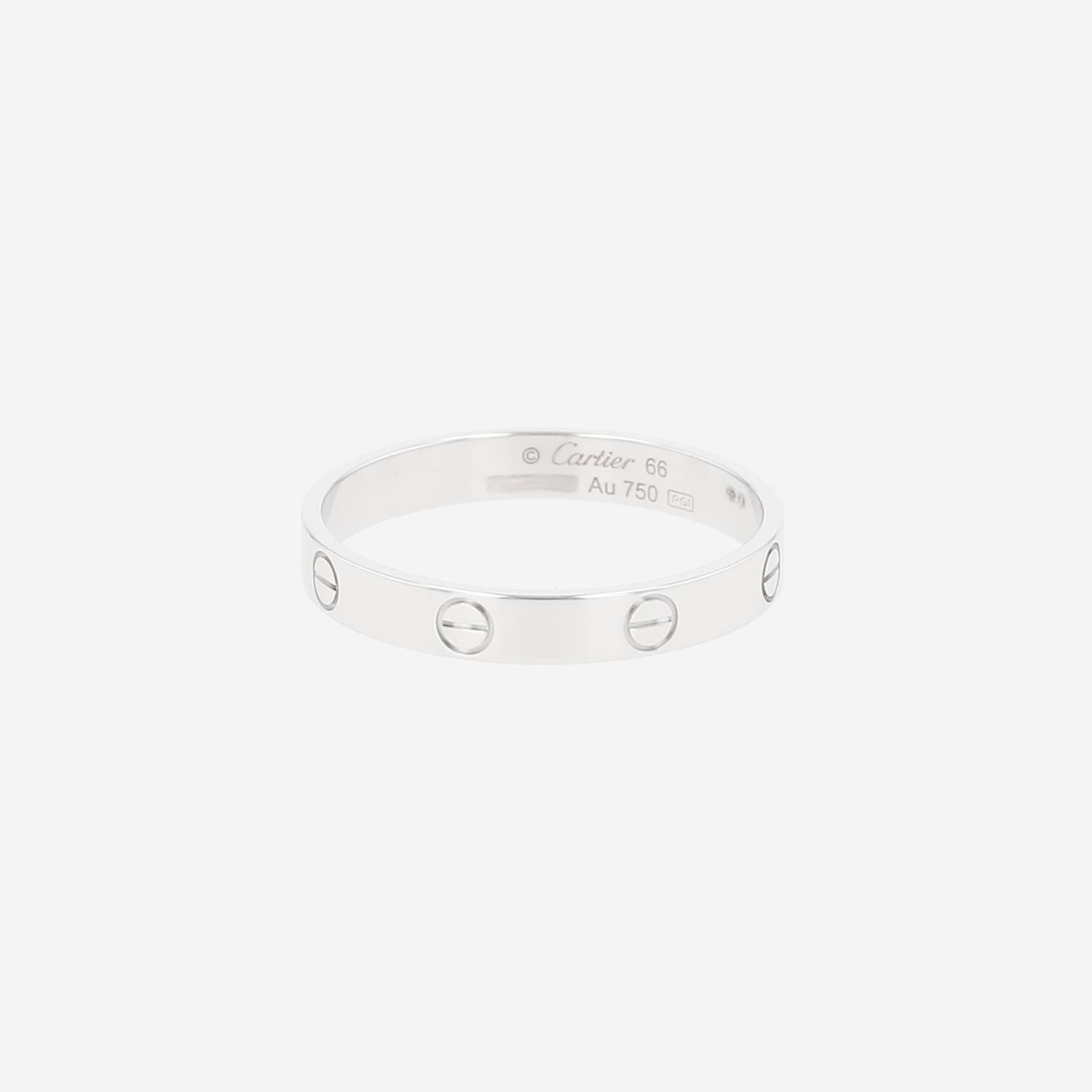 Cartier Love small model ring in white gold, size 66