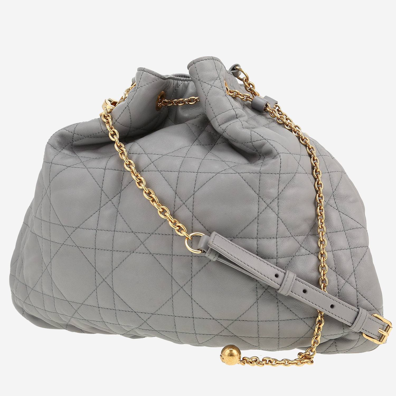 Dior   handbag  in grey leather cannage