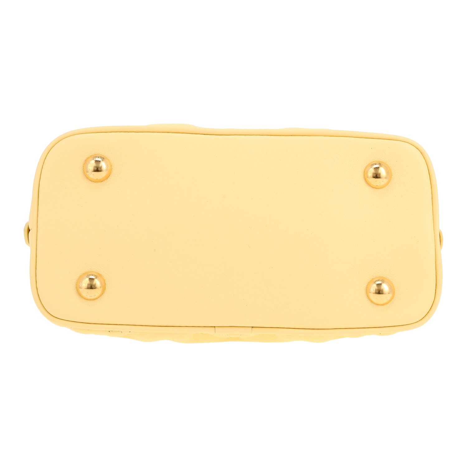Louis Vuitton  Alma BB handbag  in yellow leather - Detail D1