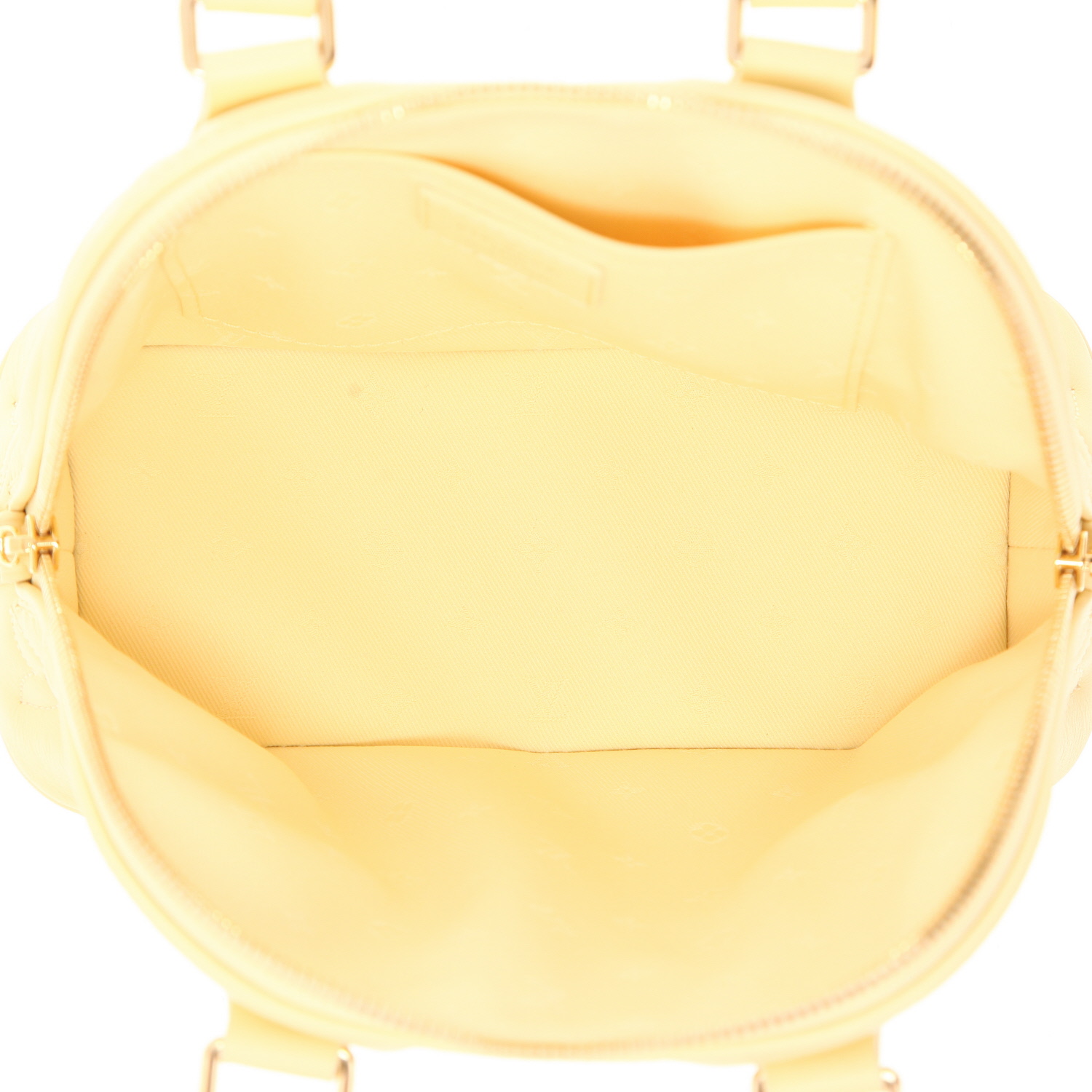Sac à main Louis Vuitton  Alma BB en cuir jaune - Detail D3