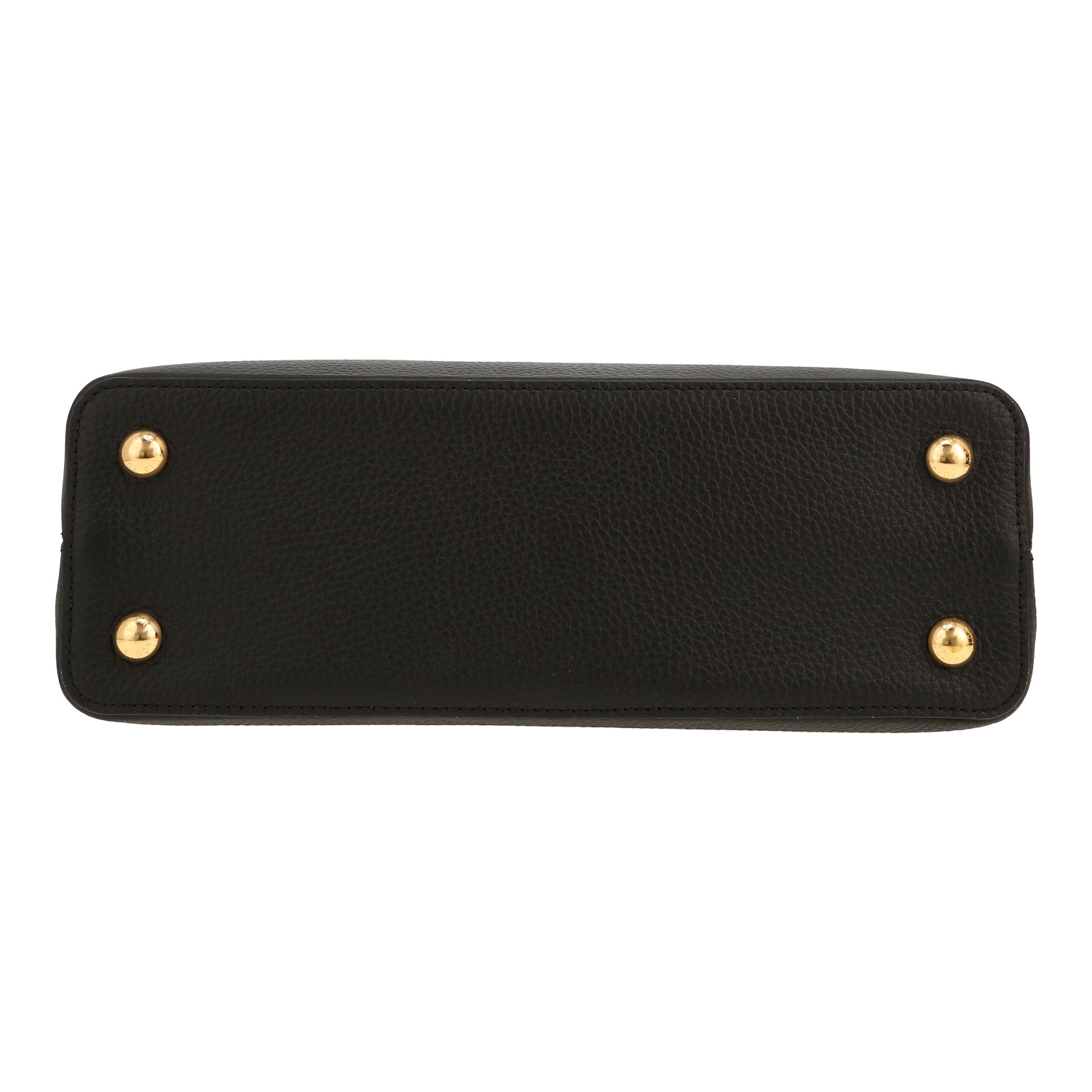 Bolso de mano Louis Vuitton  Capucines en cuero taurillon clémence negro - Detail D1