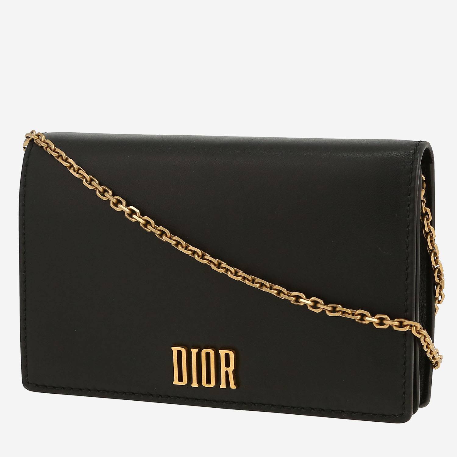 Dior   shoulder bag  in black leather