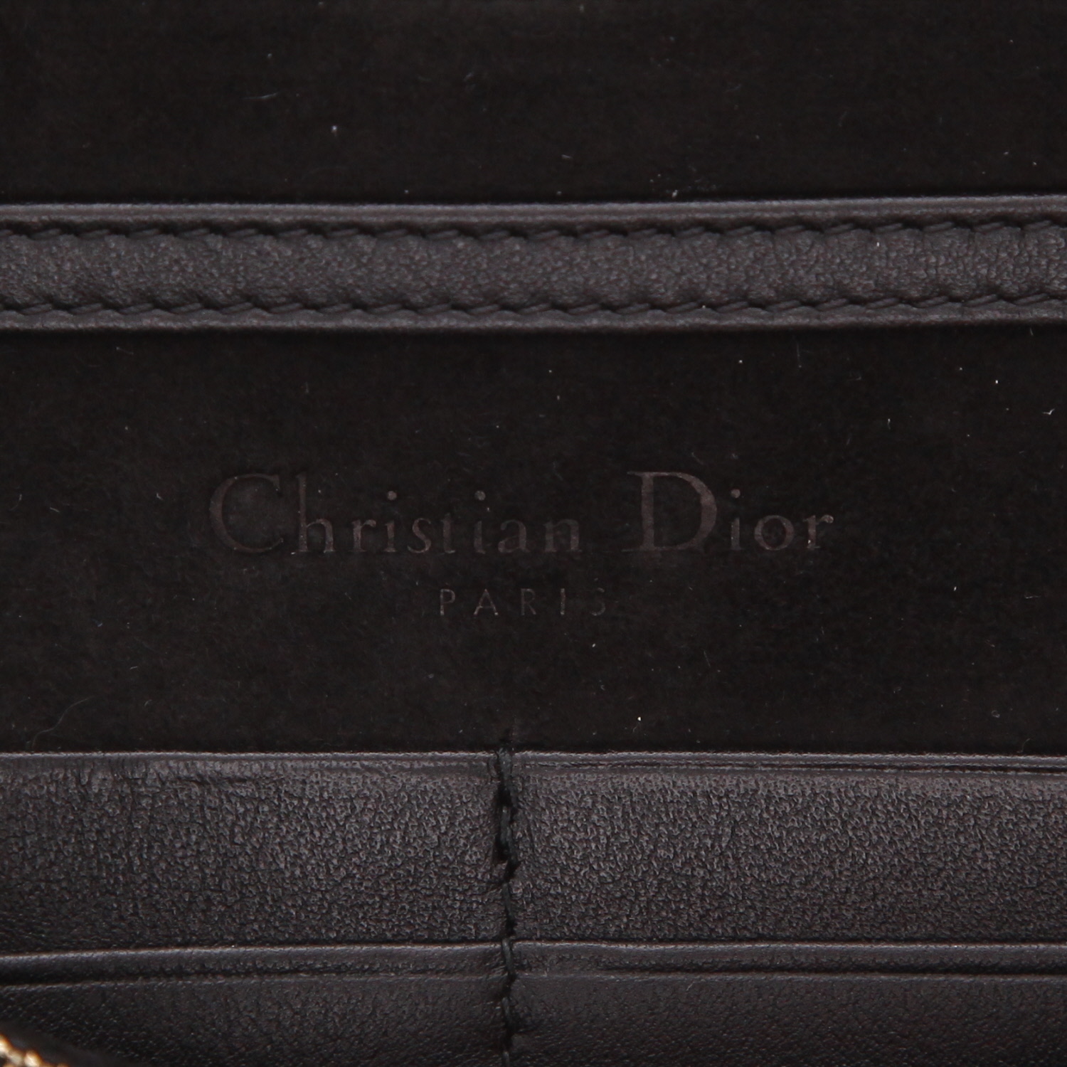 Bolso bandolera Dior   en cuero negro - Detail D2