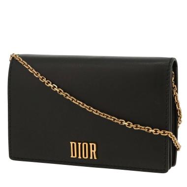 Sac bandoulière Dior   en cuir noir