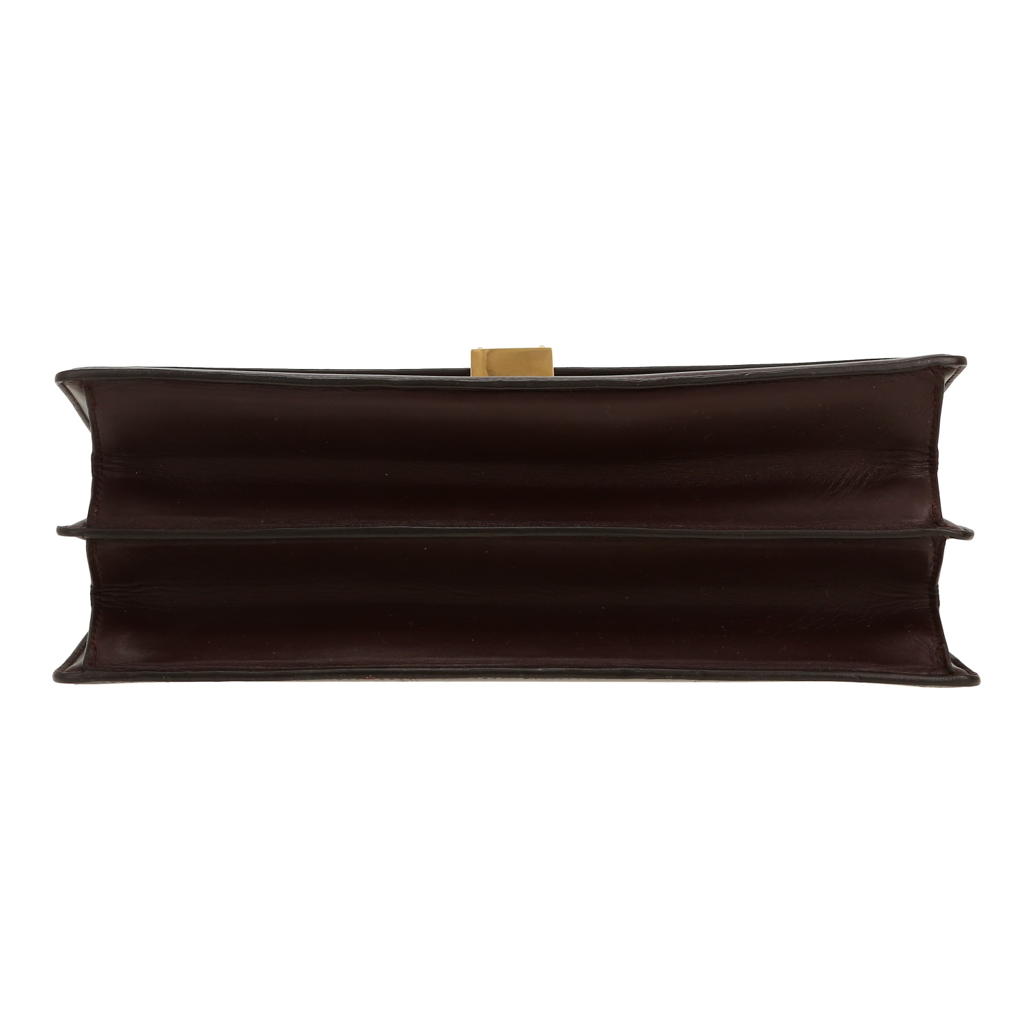 Sac à main Celine  Case Flap en cuir box bordeaux - Detail D1