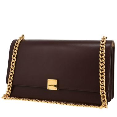 Sac à main Celine  Case Flap en cuir box bordeaux