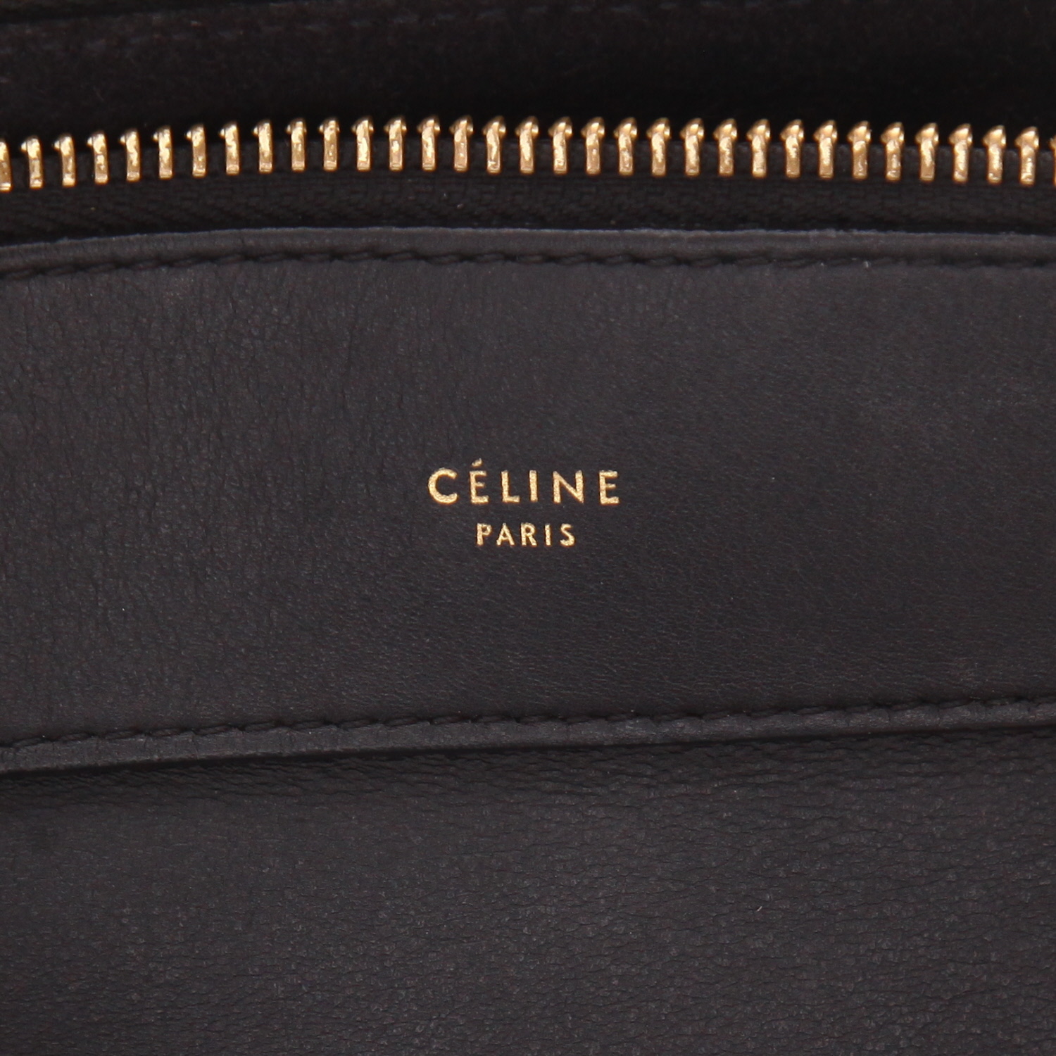 Bolso de mano Celine  Ring en cuero negro - Detail D2