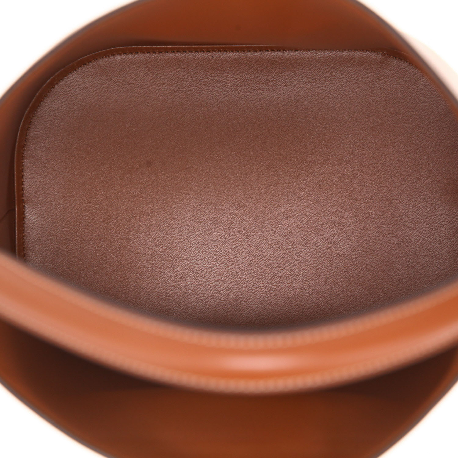 Sac bandoulière Celine  Louise en cuir marron - Detail D3