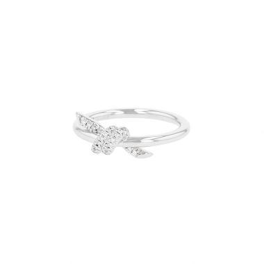 Tiffany 
Co Knot ring in white gold and diamonds