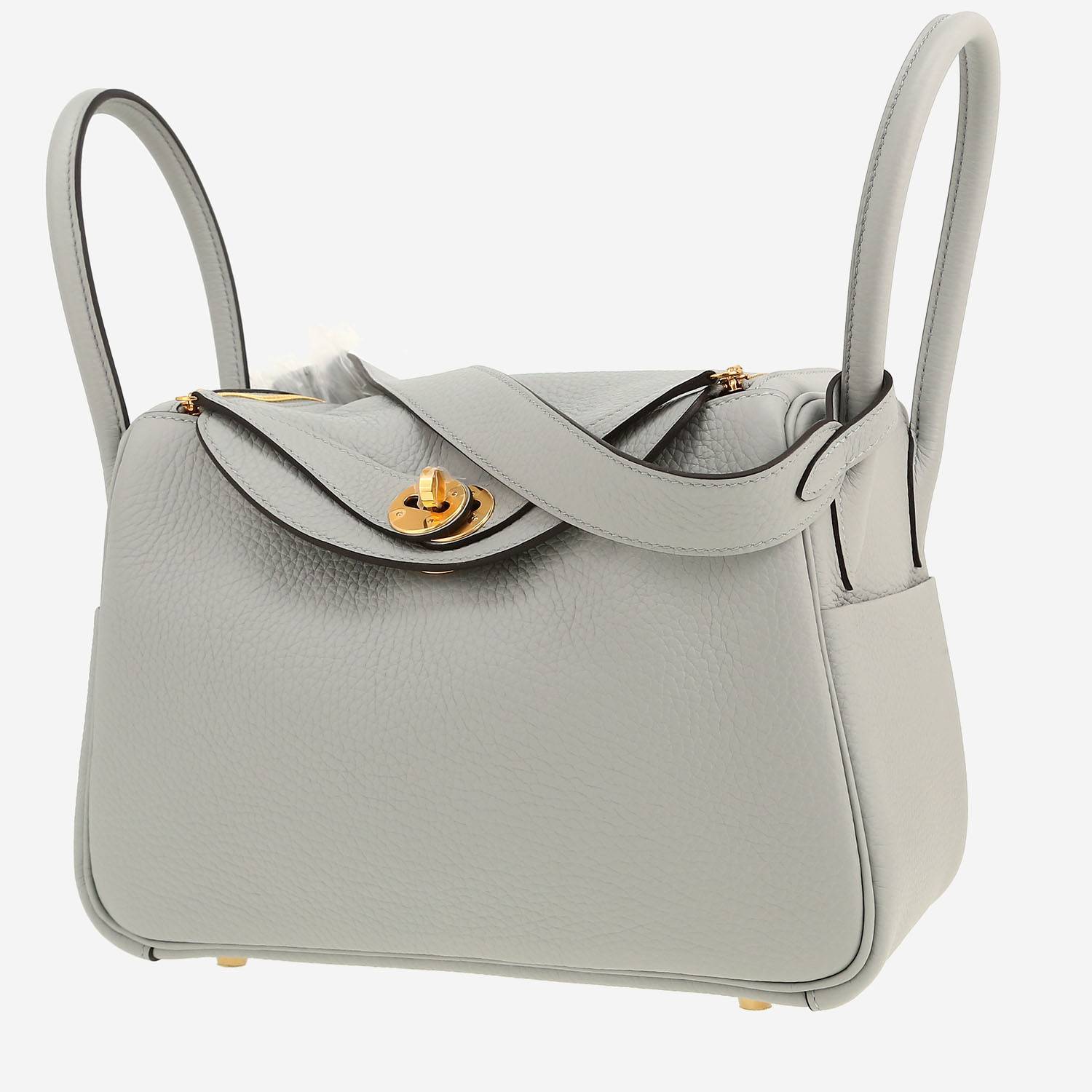 Hermès  Lindy 26 cm handbag  in Bleu Lin leather taurillon clémence