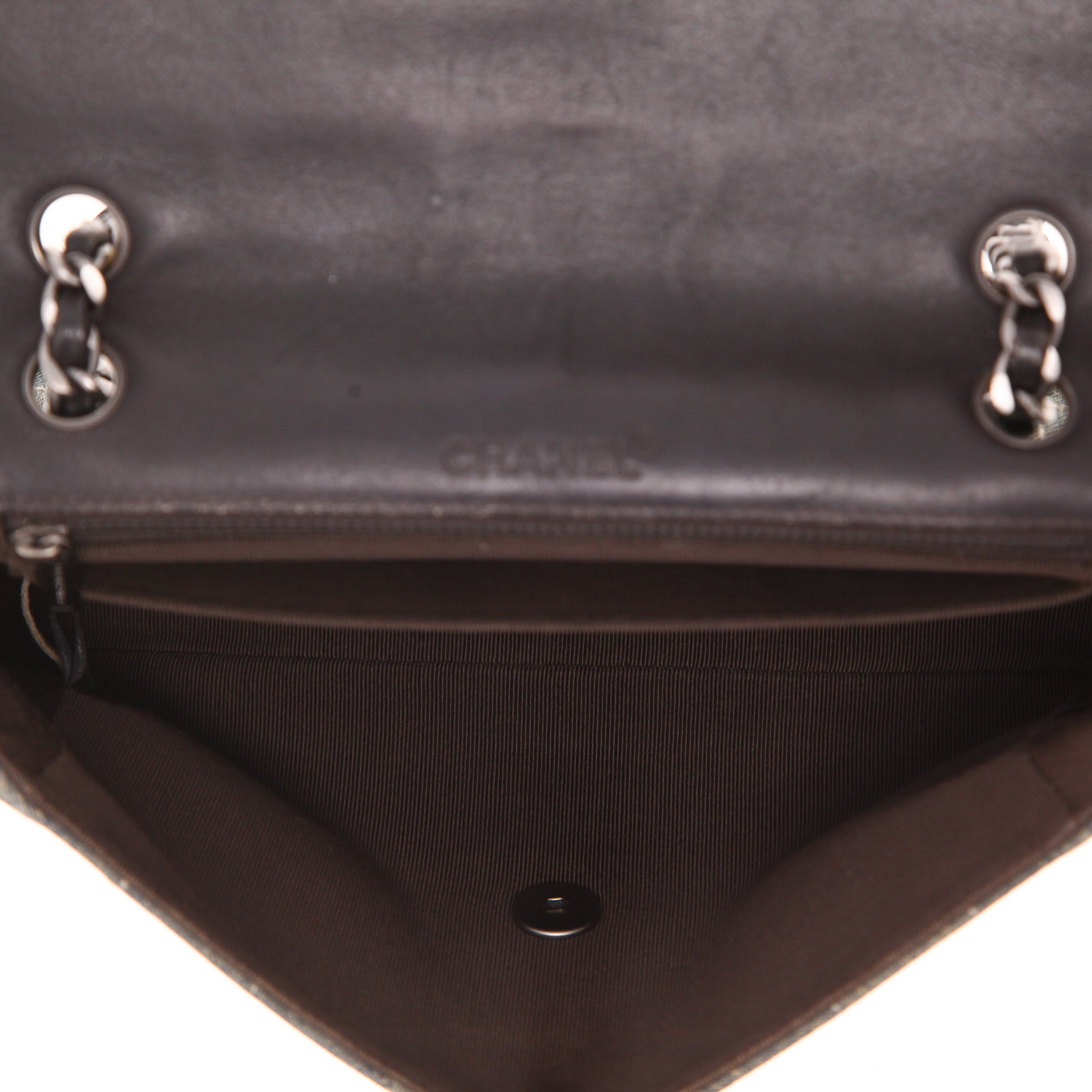 Sac à main Chanel  Timeless en toile denim bleue - Detail D3