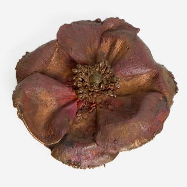 Broche 'Coquelicot' - le modèle créé vers 1980 - Pièce unique