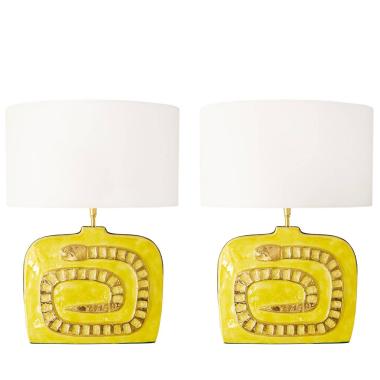 Pair of lamps, 'Ouroboros' model - circa 1960