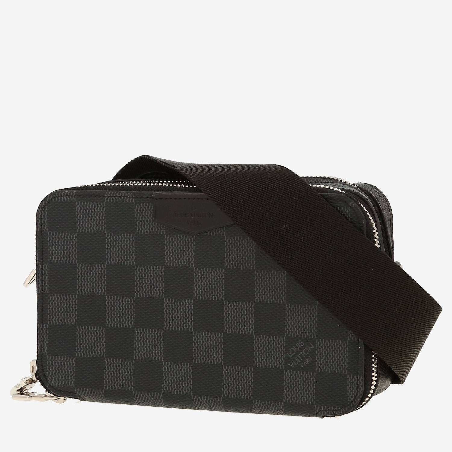 Sac bandoulière Louis Vuitton  Alpha Wearable en toile damier gris Graphite