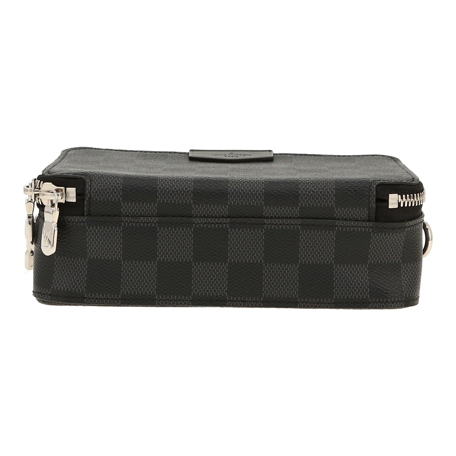 Sac bandoulière Louis Vuitton  Alpha Wearable en toile damier gris Graphite - Detail D1