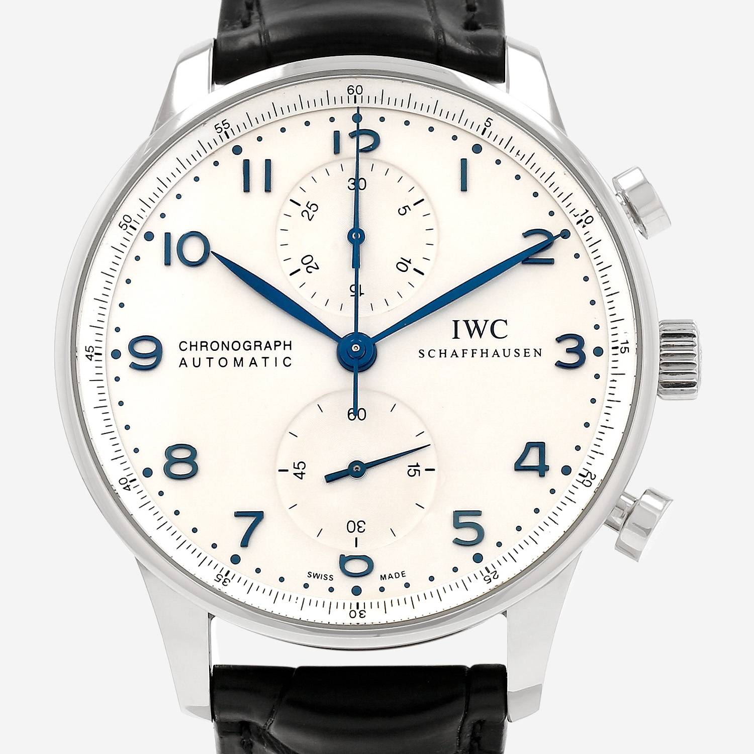 Montre IWC Portuguese-Chronograph en acier Ref: IWC - 371446  Vers 2000