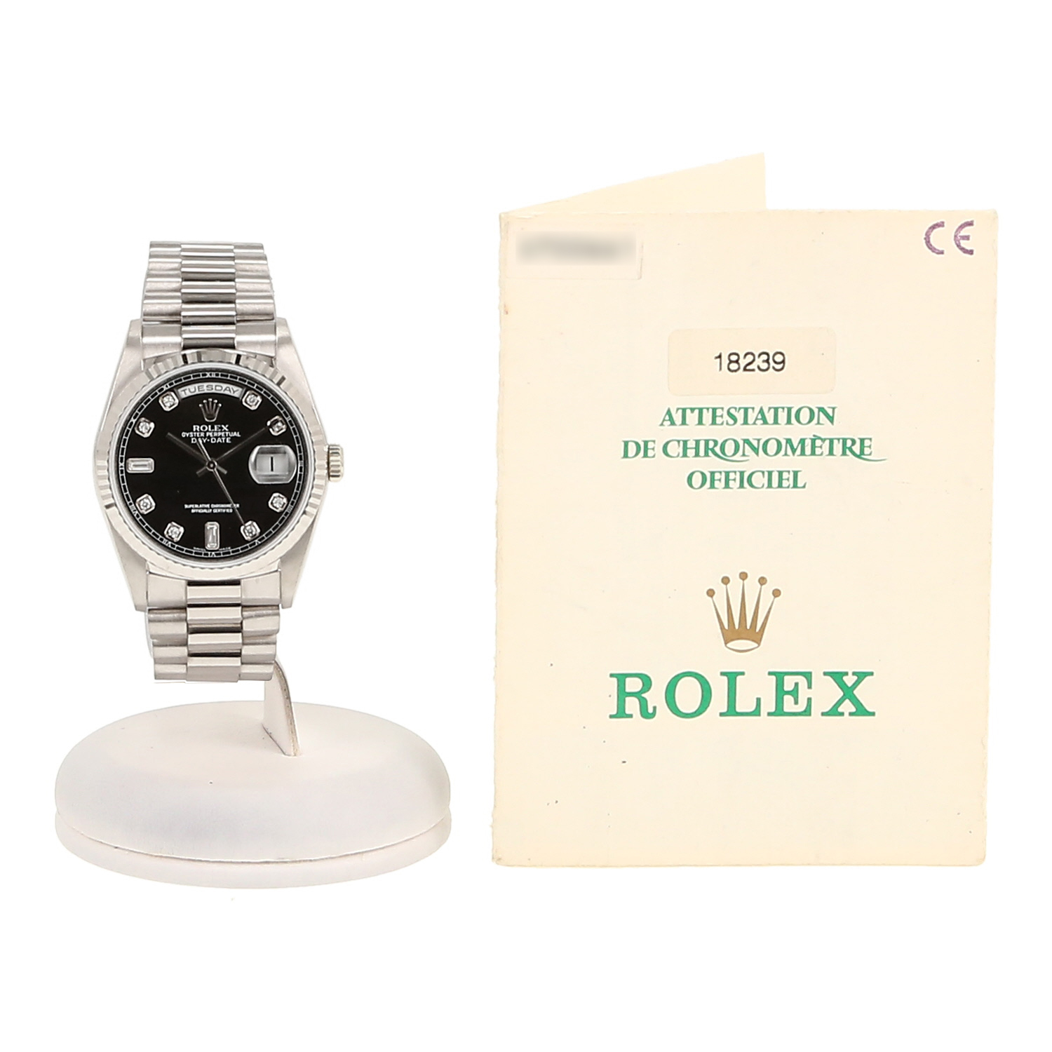 Montre Rolex Day-Date en or blanc Ref: Rolex - 118239  Vers 1997