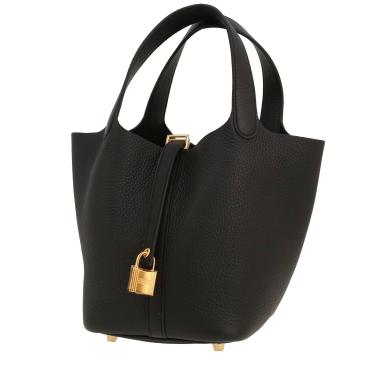 Sac à main Hermès  Picotin 18 cm en cuir togo noir