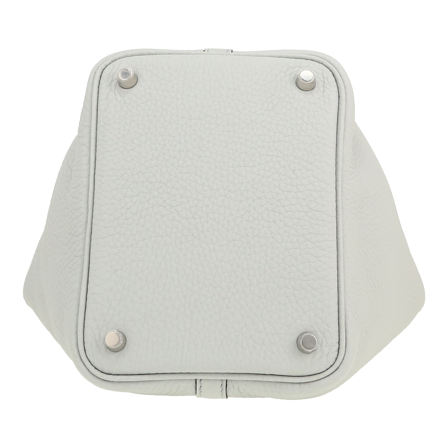 Sac à main Hermès  Picotin 18 cm en cuir taurillon clémence Bleu Lin - Detail D1