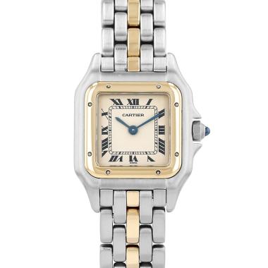 Reloj Cartier Panthère modelo pequeño  y oro y acero Ref: Cartier - 166921  Circa 1990