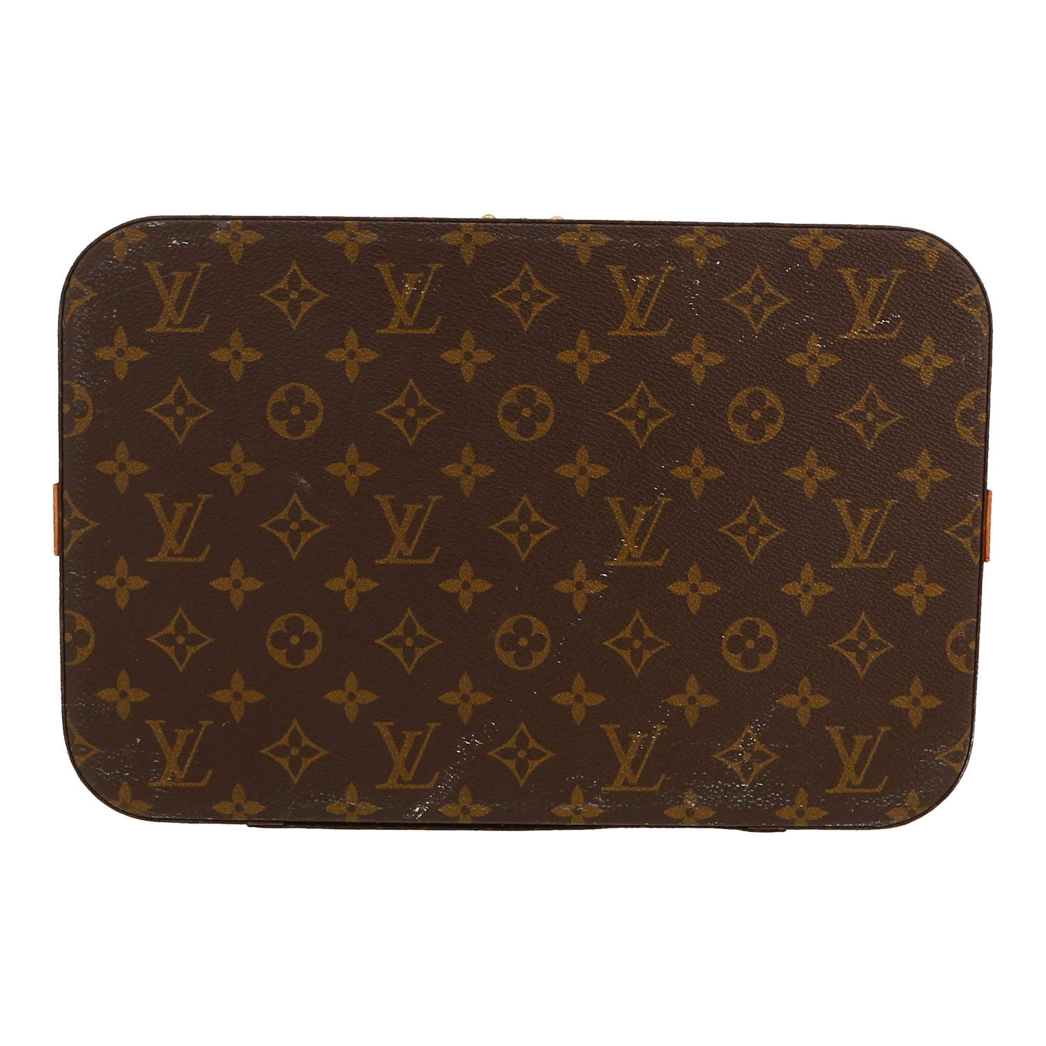 Louis Vuitton  Vanity en toile monogram enduite marron et cuir naturel - Detail D1