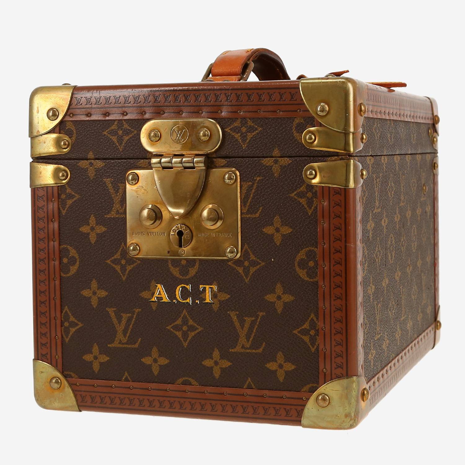 Louis Vuitton  Boîte à flacons vanity case  monogram canvas  and brown leather