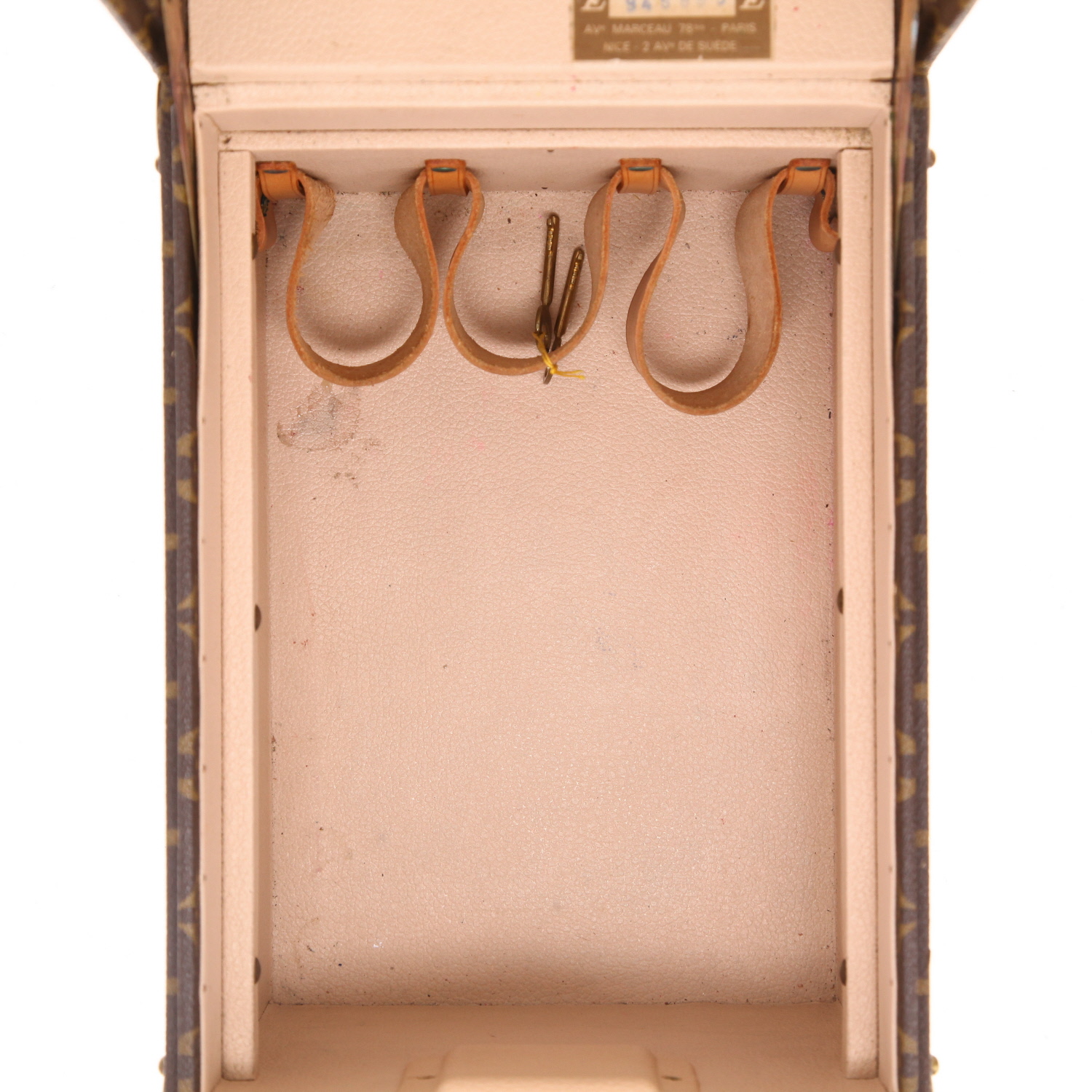 Louis Vuitton  Boîte à flacons vanity case  monogram canvas  and brown leather - Detail D3