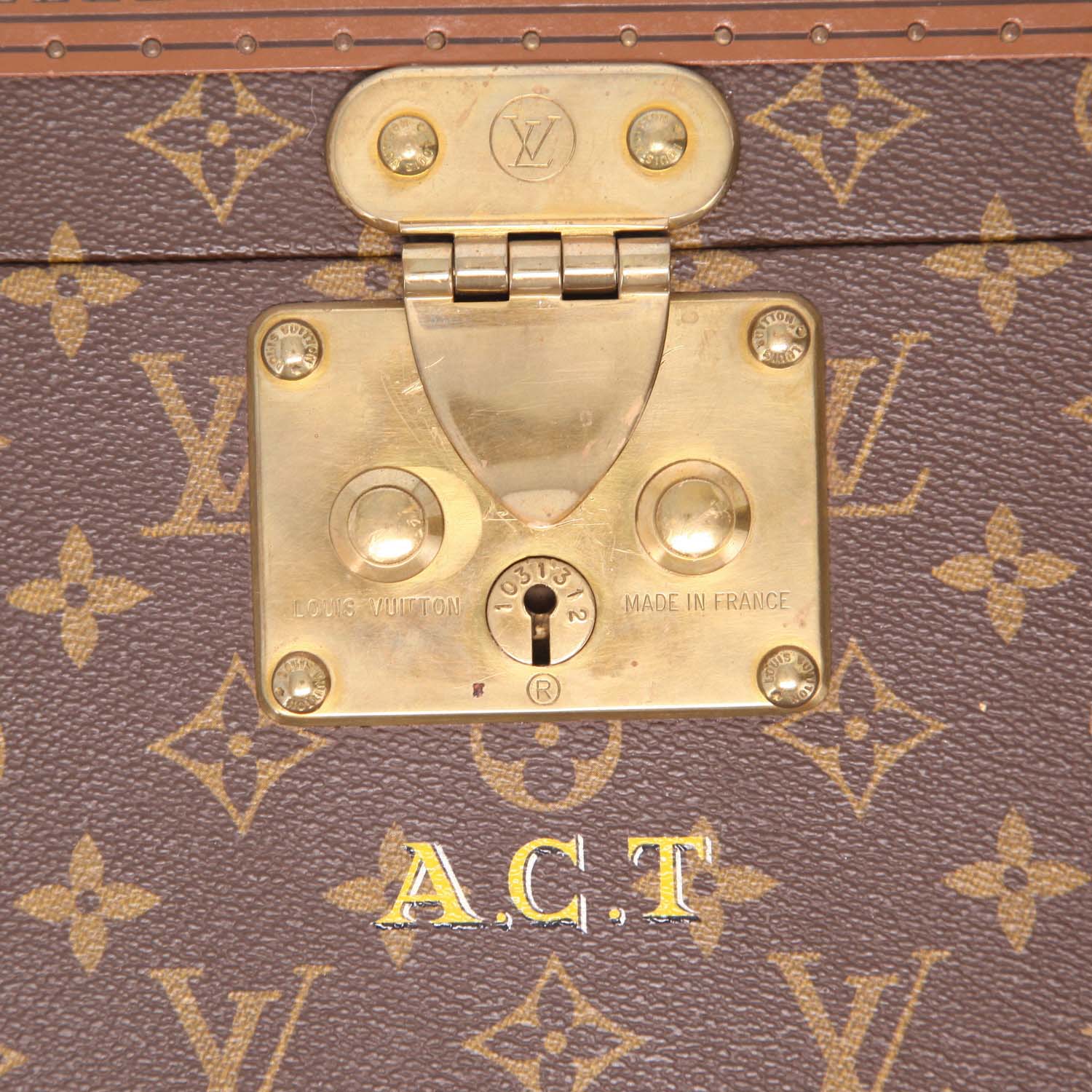 Vanity Louis Vuitton  Boîte à flacons en lona Monogram y cuero marrón - Detail D5