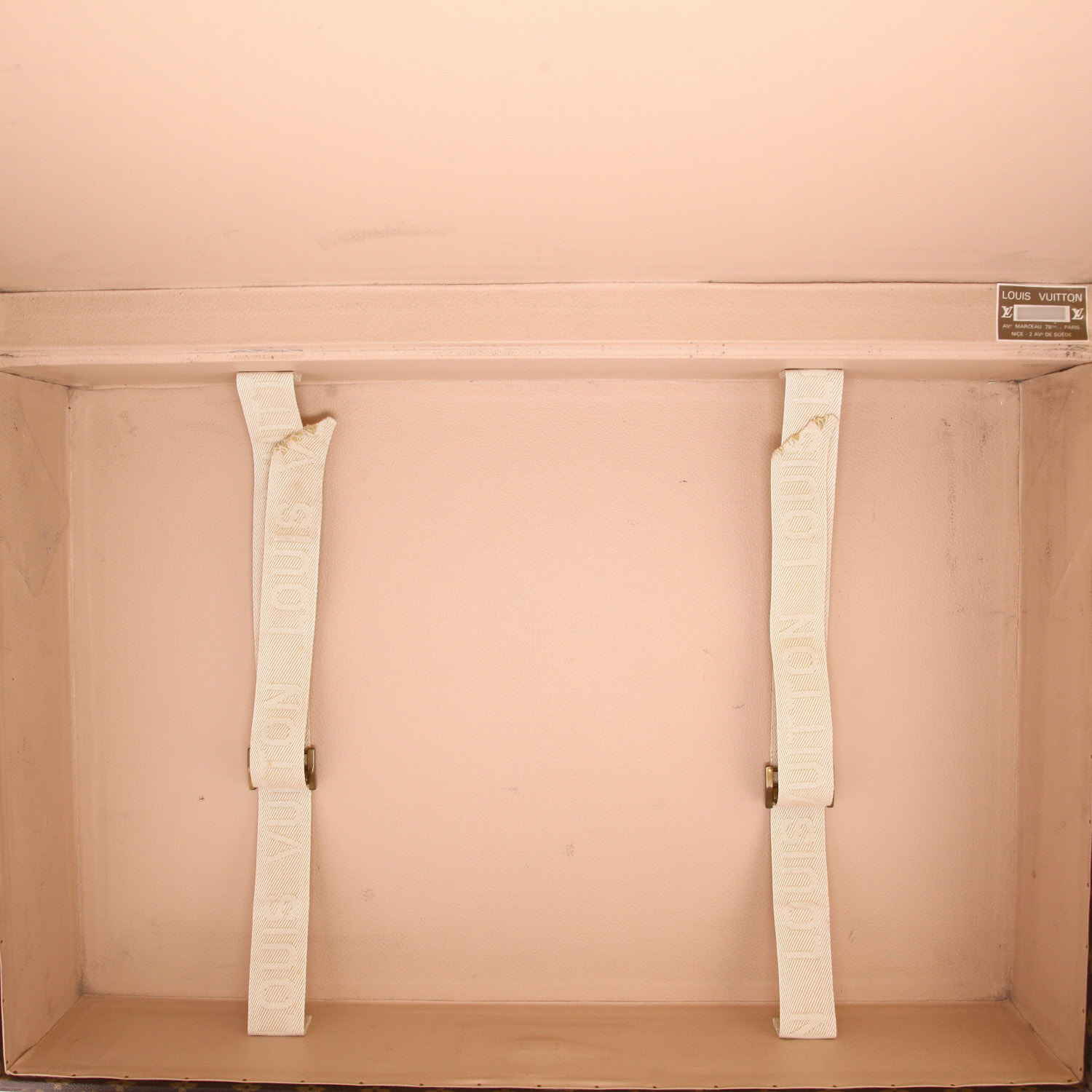 Valise Louis Vuitton Alzer 70 en toile monogram marron et cuir naturel - Detail D3