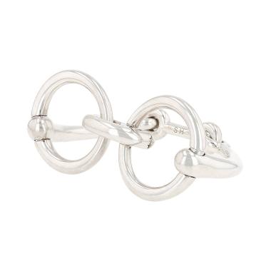 Articulated Hermès Mors bracelet in silver