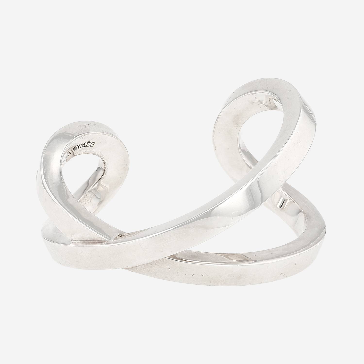 Brazalete abierto Hermès  de plata