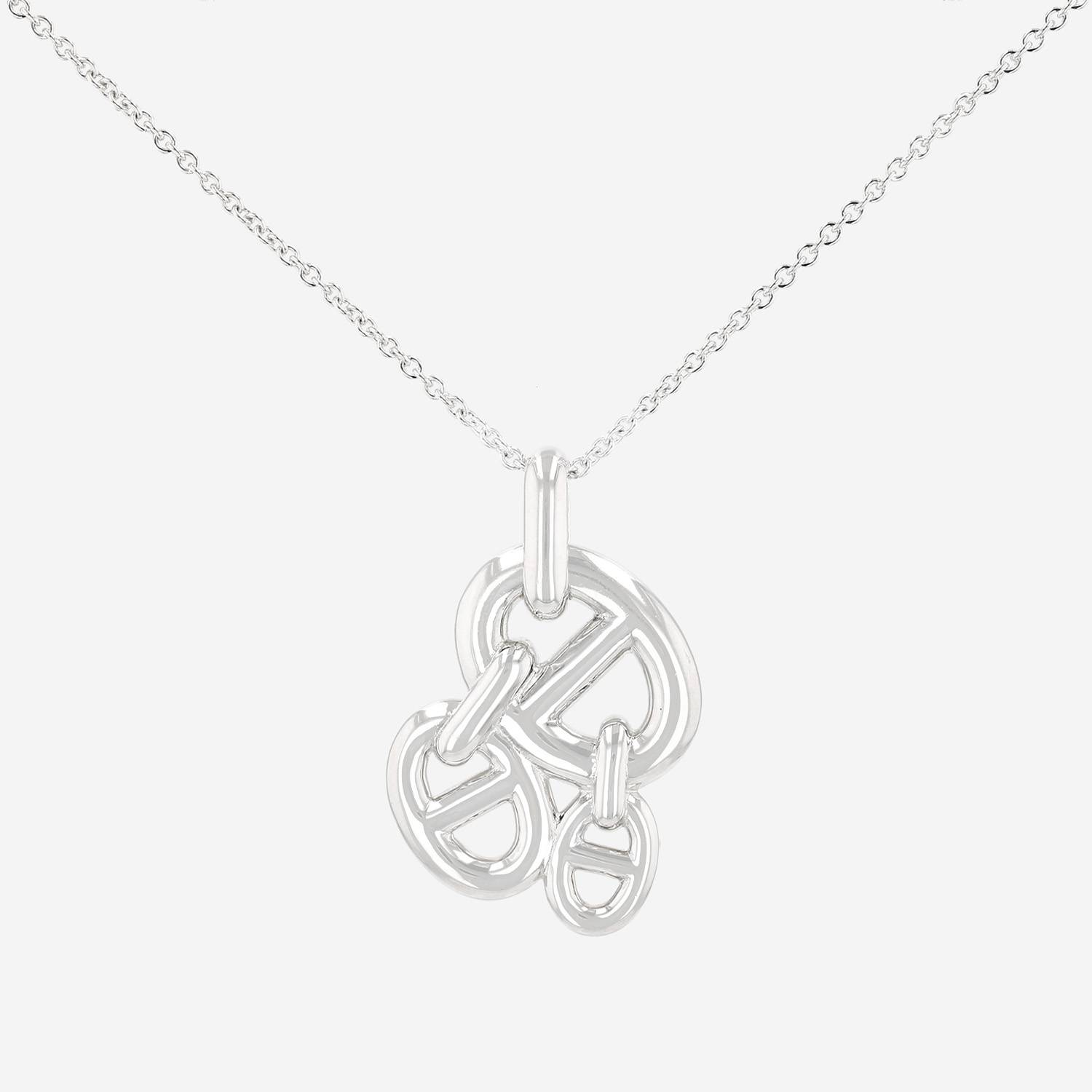 Ciondolo Hermès Chaîne d'Ancre enchainée modello piccolo in argento