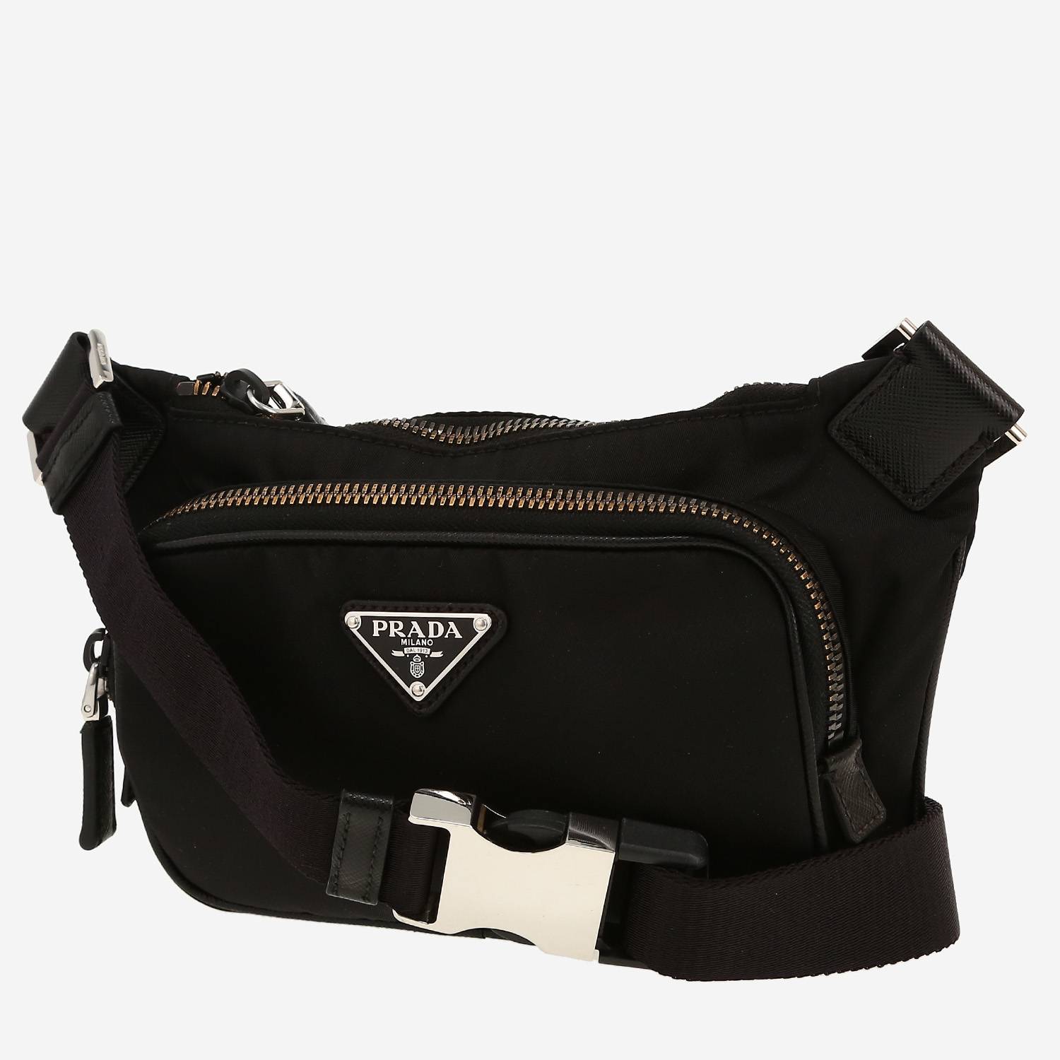 Prada  Nylon shoulder bag  in black canvas