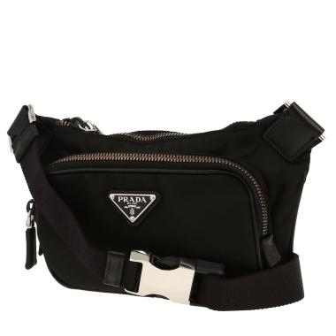 Sac bandoulière Prada  Nylon en toile noire