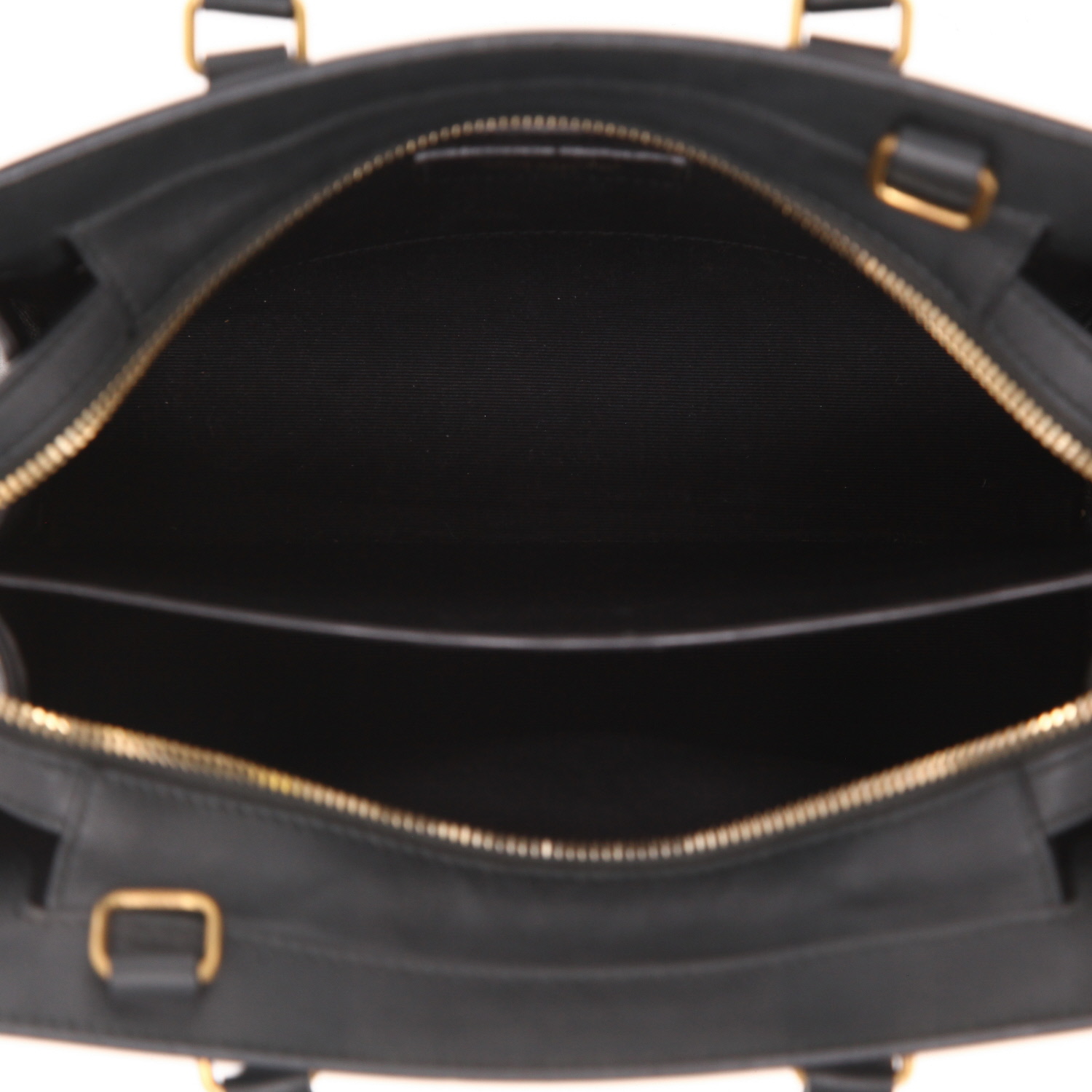 Bolso de mano Saint Laurent  East Side en cuero liso caqui - Detail D3